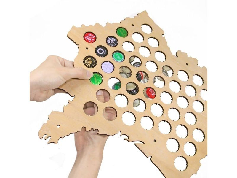 Francja Mapa Piwo Na Kapsle Tablica Piwa Piwna 3 Kolory Do Wyboru Na Prezent Dla Niego M0028 50x50 cm