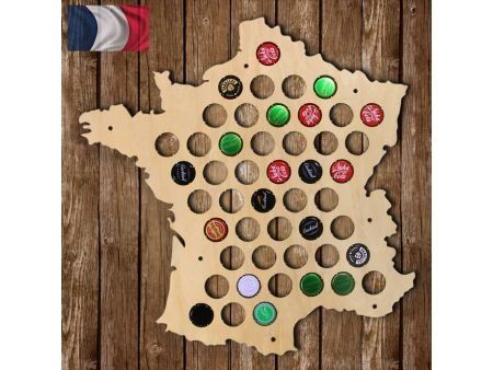 Francja Mapa Piwo Na Kapsle Tablica Piwa Piwna 3 Kolory Do Wyboru Na Prezent Dla Niego M0028 50x50 cm