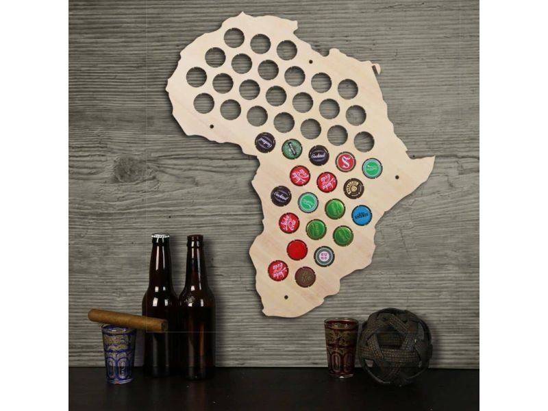 Afryka Mapa Piwo Na Kapsle Tablica Piwa Piwna 3 Kolory Do Wyboru Na Prezent Dla Niego M0029 50x30 cm