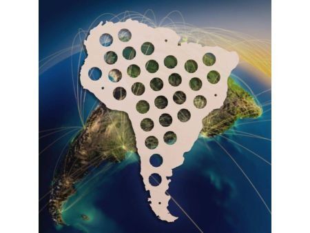 Ameryka Południowa Mapa Piwo Na Kapsle Tablica Piwa Piwna 3 Kolory Do Wyboru Na Prezent Dla Niego M0031 50x30 cm