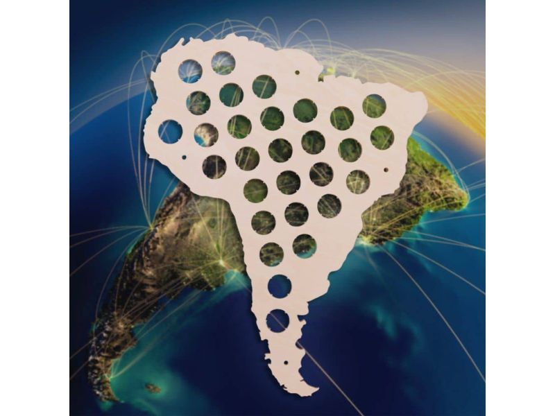 Ameryka Południowa Mapa Piwo Na Kapsle Tablica Piwa Piwna 109 Kolorów Do Wyboru Na Prezent Dla Niego