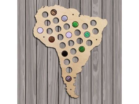 Ameryka Południowa Mapa Piwo Na Kapsle Tablica Piwa Piwna 3 Kolory Do Wyboru Na Prezent Dla Niego M0031 50x30 cm