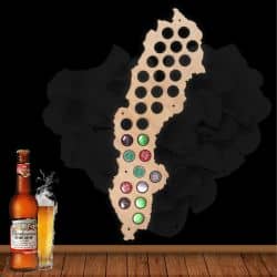 Szwecja Mapa Piwo Na Kapsle Tablica Piwa Piwna 109 Kolorów Do Wyboru Na Prezent Dla Niego