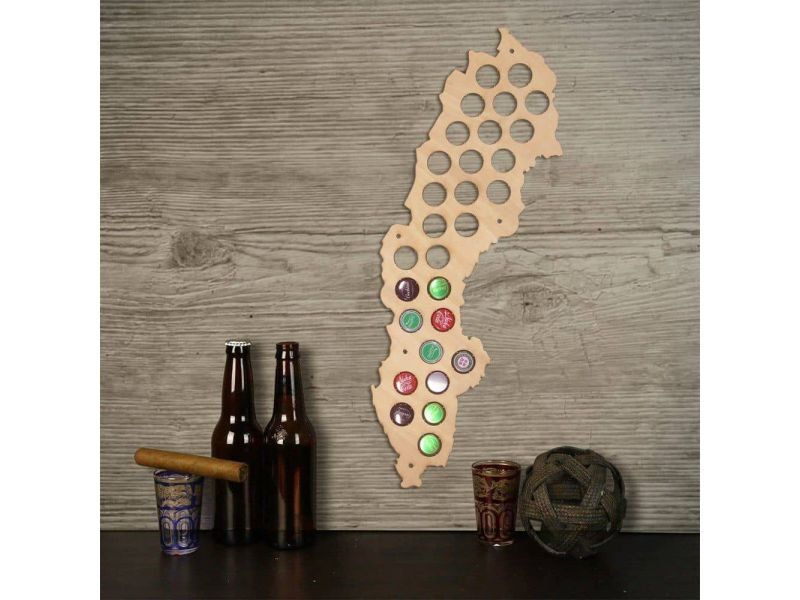 Szwecja Mapa Piwo Na Kapsle Tablica Piwa Piwna 3 Kolory Do Wyboru Na Prezent Dla Niego M0032 50x30 cm