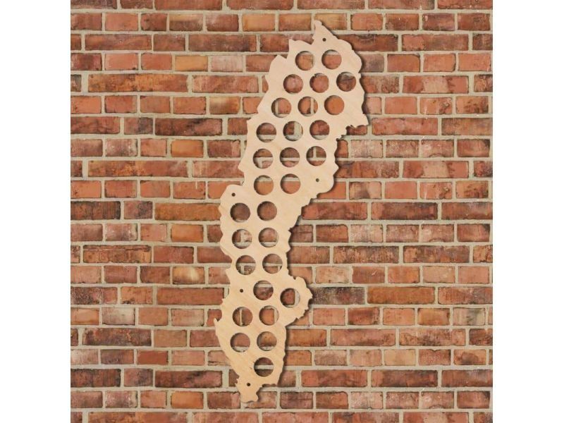Szwecja Mapa Piwo Na Kapsle Tablica Piwa Piwna 3 Kolory Do Wyboru Na Prezent Dla Niego M0032 50x30 cm