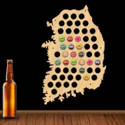 Korea Południowa Mapa Piwo Na Kapsle Tablica Piwa Piwna 109 Kolorów Do Wyboru Na Prezent Dla Niego