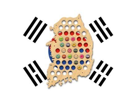 Korea Południowa Mapa Piwo Na Kapsle Tablica Piwa Piwna 3 Kolory Do Wyboru Na Prezent Dla Niego M0034 50x30 cm