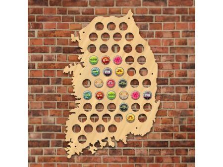 Korea Południowa Mapa Piwo Na Kapsle Tablica Piwa Piwna 3 Kolory Do Wyboru Na Prezent Dla Niego M0034 50x30 cm