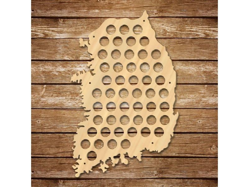 Korea Południowa Mapa Piwo Na Kapsle Tablica Piwa Piwna 3 Kolory Do Wyboru Na Prezent Dla Niego M0034 50x30 cm