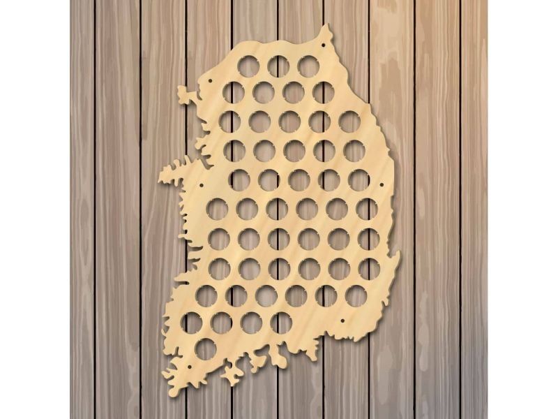 Korea Południowa Mapa Piwo Na Kapsle Tablica Piwa Piwna 3 Kolory Do Wyboru Na Prezent Dla Niego M0034 50x30 cm