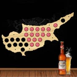 Cypr Mapa Piwo Na Kapsle Tablica Piwa Piwna 109 Kolorów Do Wyboru Na Prezent Dla Niego