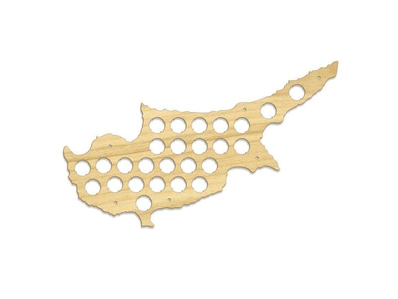 Cypr Mapa Piwo Na Kapsle Tablica Piwa Piwna 3 Kolorów Do Wyboru Na Prezent Dla Niego M0035 50x30 cm