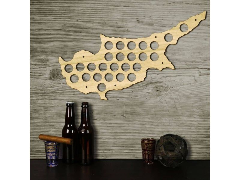 Cypr Mapa Piwo Na Kapsle Tablica Piwa Piwna 3 Kolorów Do Wyboru Na Prezent Dla Niego M0035 50x30 cm