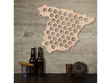 Hiszpania Mapa Piwo Na Kapsle Tablica Piwa Piwna 3 Kolory Do Wyboru Na Prezent Dla Niego M0039 50x30 cm