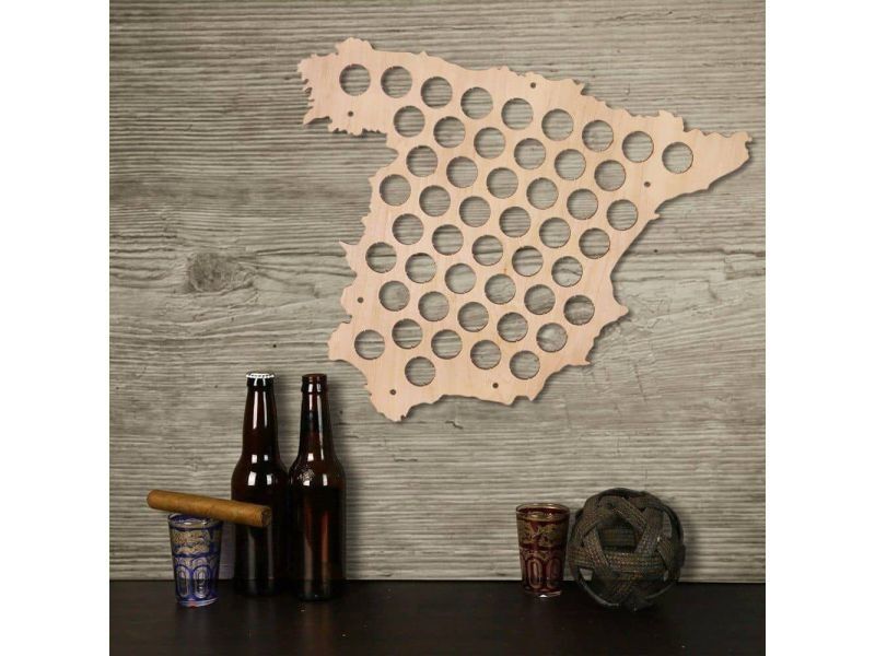 Hiszpania Mapa Piwo Na Kapsle Tablica Piwa Piwna 3 Kolory Do Wyboru Na Prezent Dla Niego M0039 50x30 cm