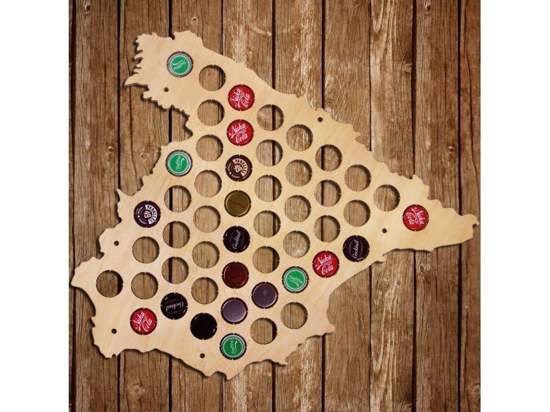 Hiszpania Mapa Piwo Na Kapsle Tablica Piwa Piwna 3 Kolory Do Wyboru Na Prezent Dla Niego M0039 50x30 cm