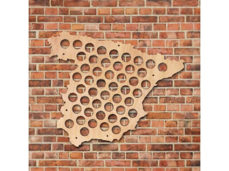 Hiszpania Mapa Piwo Na Kapsle Tablica Piwa Piwna 3 Kolory Do Wyboru Na Prezent Dla Niego M0039 50x30 cm