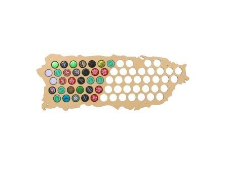 Puerto Rico Mapa Piwo Na Kapsle Tablica Piwa Piwna 3 Kolory Do Wyboru Na Prezent Dla Niego M0040 50x30 cm
