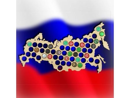 Rosja Mapa Piwo Na Kapsle Tablica Piwa Piwna 3 Kolory Do Wyboru Na Prezent Dla Niego M0041 50x30 cm