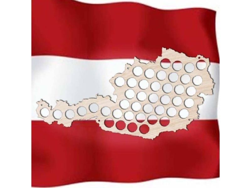 Austria Mapa Piwo Na Kapsle Tablica Piwa Piwna 3 Kolory Do Wyboru Na Prezent Dla Niego M0042 50x30 cm