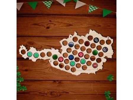 Austria Mapa Piwo Na Kapsle Tablica Piwa Piwna 3 Kolory Do Wyboru Na Prezent Dla Niego M0042 50x30 cm