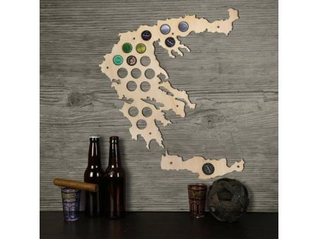 Grecja Mapa Piwo Na Kapsle Tablica Piwa Piwna 3 Kolory Do Wyboru Na Prezent Dla Niego M0043 50x30 cm