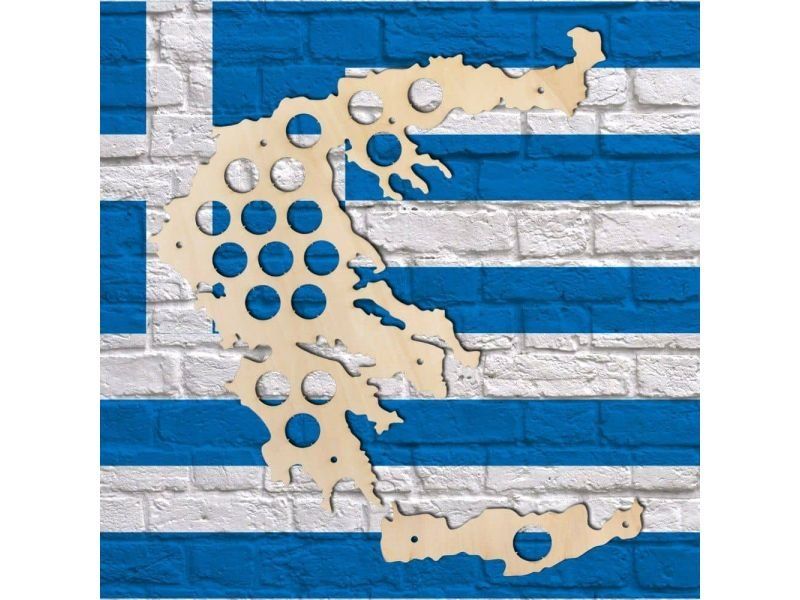 Grecja Mapa Piwo Na Kapsle Tablica Piwa Piwna 3 Kolory Do Wyboru Na Prezent Dla Niego M0043 50x30 cm