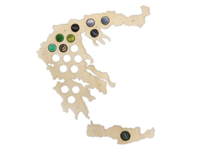 Grecja Mapa Piwo Na Kapsle Tablica Piwa Piwna 3 Kolory Do Wyboru Na Prezent Dla Niego M0043 50x30 cm