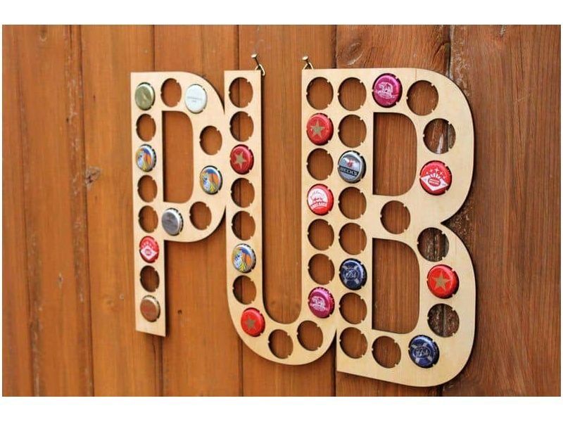 Pub Napis Piwo Na Kapsle Tablica Piwa Piwna 3 Kolory Do Wyboru Na Prezent Dla Niego M0060 50x30 cm