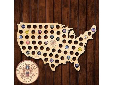 USA Mapa Piwo Na Kapsle Tablica Piwa Piwna 3 Kolory Do Wyboru Na Prezent Dla Niego M0069 50x35 cm