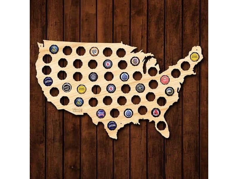 USA Mapa Piwo Na Kapsle Tablica Piwa Piwna 3 Kolory Do Wyboru Na Prezent Dla Niego M0075 50x30 cm