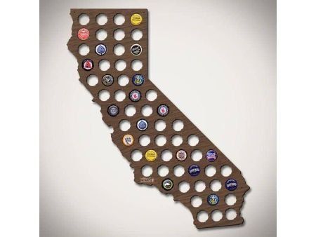 Kalifornia Stany USA Mapa Piwo Na Kapsle Tablica Piwa Piwna 3 Kolory Do Wyboru Na Prezent Dla Niego M0083 50x45 cm