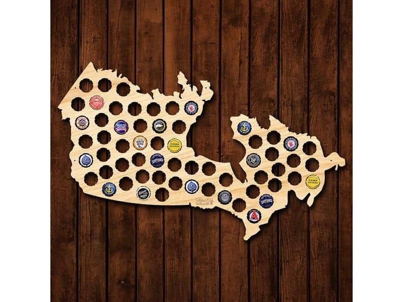 Canada Mapa Piwo Na Kapsle Tablica Piwa Piwna 3 Kolory Do Wyboru Na Prezent Dla Niego M0084 50x40 cm