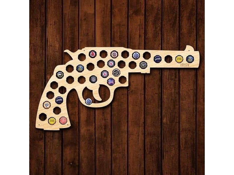 Rewolwer Pistolet Piwo Na Kapsle Tablica Piwa Piwna 3 Kolory Do Wyboru Na Prezent Dla Niego m0086 50x30 cm