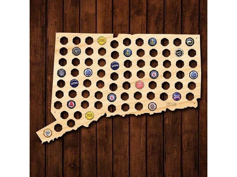 Konektiket Stany USA Mapa Piwo Na Kapsle Tablica Piwa Piwna 3 Kolory Do Wyboru Na Prezent Dla Niego M0089 50x40 cm