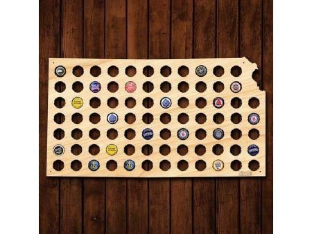 Kansas Stany USA Mapa Piwo Na Kapsle Tablica Piwa Piwna 3 Kolory Do Wyboru Na Prezent Dla Niego M0107 50x40 cm