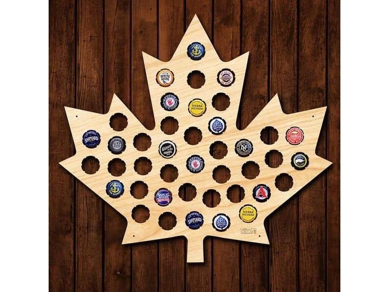 Liść Klonowy Piwo Na Kapsle Tablica Piwa Piwna 3 Kolory Do Wyboru Na Prezent Dla Niego M0114 45x40 cm