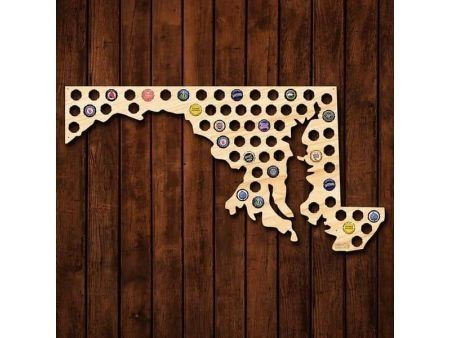 Maryland Stan USA Mapa Piwo Na Kapsle Tablica Piwa Piwna 3 Kolory Do Wyboru Na Prezent Dla Niego M0115 50x30 cm