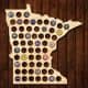 Minnesota Stan USA Mapa Piwo Na Kapsle Tablica Piwa Piwna 109 Kolorów Do Wyboru Na Prezent Dla Niego