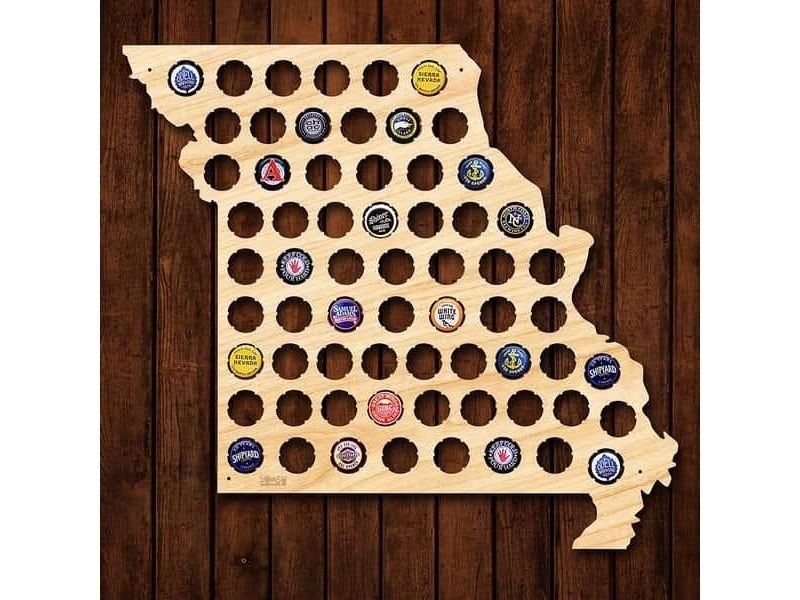 Missouri Stany USA Mapa Piwo Na Kapsle Tablica Piwa Piwna 3 Kolory Do Wyboru Na Prezent Dla Niego M0120 45x40 cm