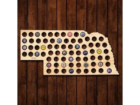 Nebraska Stany USA Mapa Piwo Na Kapsle Tablica Piwa Piwna 3 Kolory Do Wyboru Na Prezent Dla Niego M0122 50x30 cm