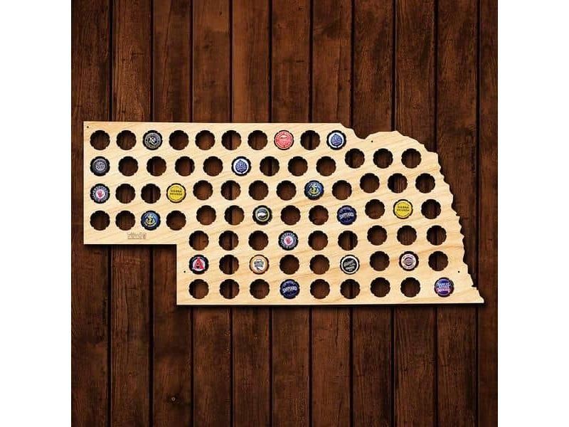 Nebraska Stany USA Mapa Piwo Na Kapsle Tablica Piwa Piwna 109 Kolorów Do Wyboru Na Prezent Dla Niego
