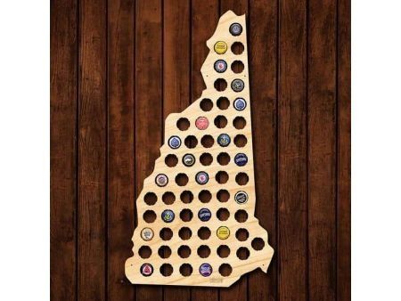 NewHamoshire Stany USA Mapa Piwo Na Kapsle Tablica Piwa Piwna 3 Kolory Do Wyboru Na Prezent Dla Niego M0124 50x30 cm