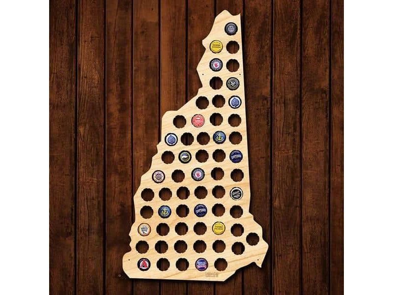 NewHamoshire Stany USA Mapa Piwo Na Kapsle Tablica Piwa Piwna 3 Kolory Do Wyboru Na Prezent Dla Niego M0124 50x30 cm