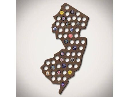 NewJersey Stany USA Mapa Piwo Na Kapsle Tablica Piwa Piwna 3 Kolory Do Wyboru Na Prezent Dla Niego M0125 50x30 cm