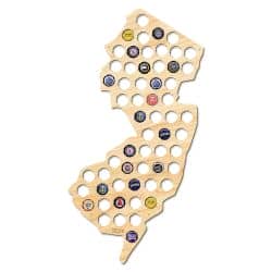 NewJersey Stany USA Mapa Piwo Na Kapsle Tablica Piwa Piwna 109 Kolorów Do Wyboru Na Prezent Dla Niego