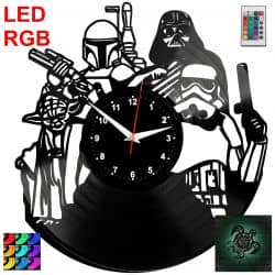 Star Wars Zegar Ścienny Podświetlany LED RGB Na Pilota Płyta Winylowa Nowoczesny Dekoracyjny Na Prezent Urodziny