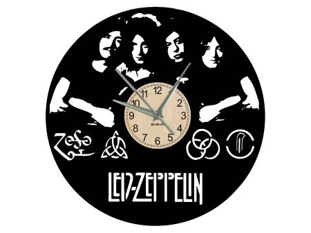 ZEGAR ŚCIENNY DEKORACYJNY NOWOCZESNY PŁYTA WINYLOWA VINYL NA PREZENT LED ZEPPELIN EVEVO