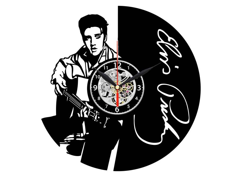 ELVIS PRESLEY ZEGAR ŚCIENNY DEKORACYJNY NOWOCZESNY PŁYTA WINYLOWA VINYL NA PREZENT EVEVO