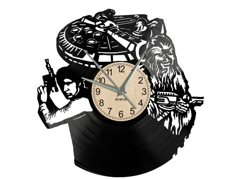 STAR WARS GWIEZDNE WOJNY PREZESA ZEGAR ŚCIENNY DEKORACYJNY NOWOCZESNY PŁYTA WINYLOWA VINYL NA PREZENT EVEVO